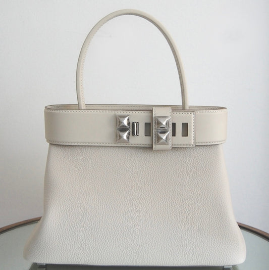 Hermes Medor Top Handle Bag Craie Palladium Hardware